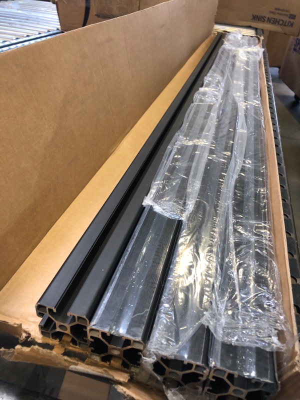 Photo 3 of 4PCS T Slot 4040 Aluminum Extrusion Profile 59'',European Standard Anodized Linear Rail for 3D Printer Parts and CNC DIY 1500mm Black Black 4PCS 1500mm(59'')