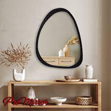 Photo 1 of 18" x 48" Full Length Mirror, Black Full Body Mirror, Rectangle Bathroom Wall Mounted Mirror, Long Mirror, Large Dressing Mirror for Living Room, Bedroom, Entryway Hang Horizontal Or Vertical Black 18x48 Inch