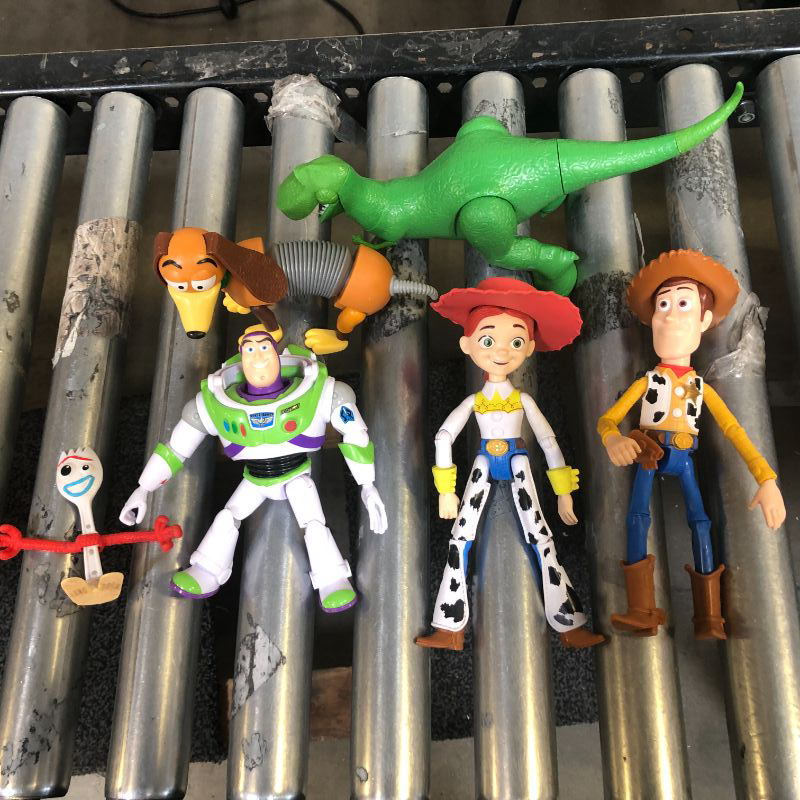 Photo 3 of Disney and Pixar Toy Story 4 Character Figures Story Pack, Road Trip Adventure, 6-Pack Woody, Buzz, Rex, Slinky, Jessie and Forky
