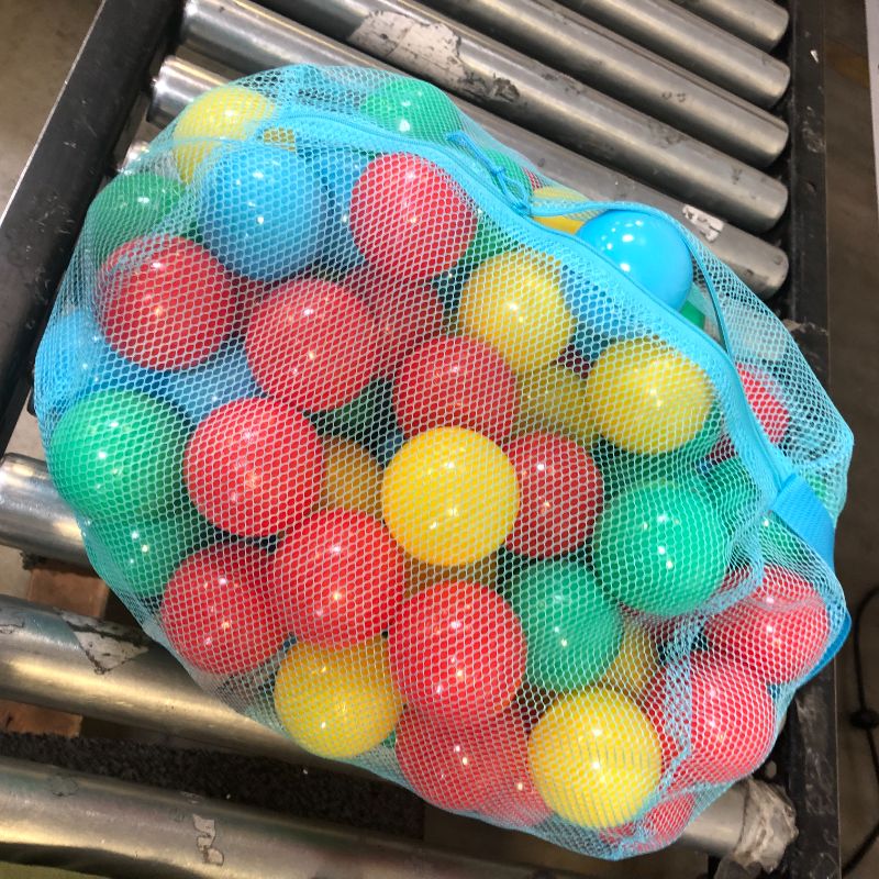 Photo 2 of 2.3-Inch Phthalate Free BPA Free Non-Toxic Crush Proof Play Balls Pit Balls- 6 Bright Colors in Reusable and Durable Storage Mesh Bag