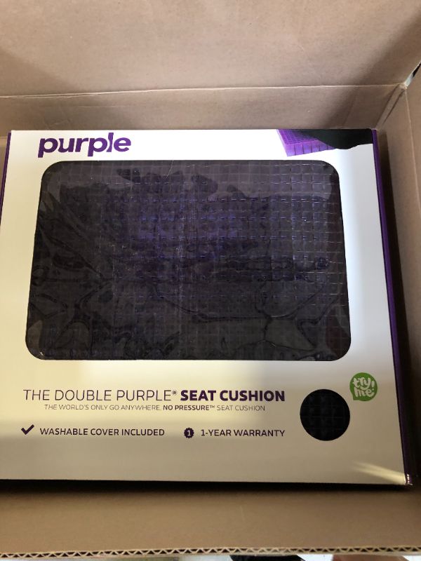 Photo 2 of Purple Royal Seat Cushion - Seat Cushion for The Car Or Office Chair - Temperature Neutral Grid