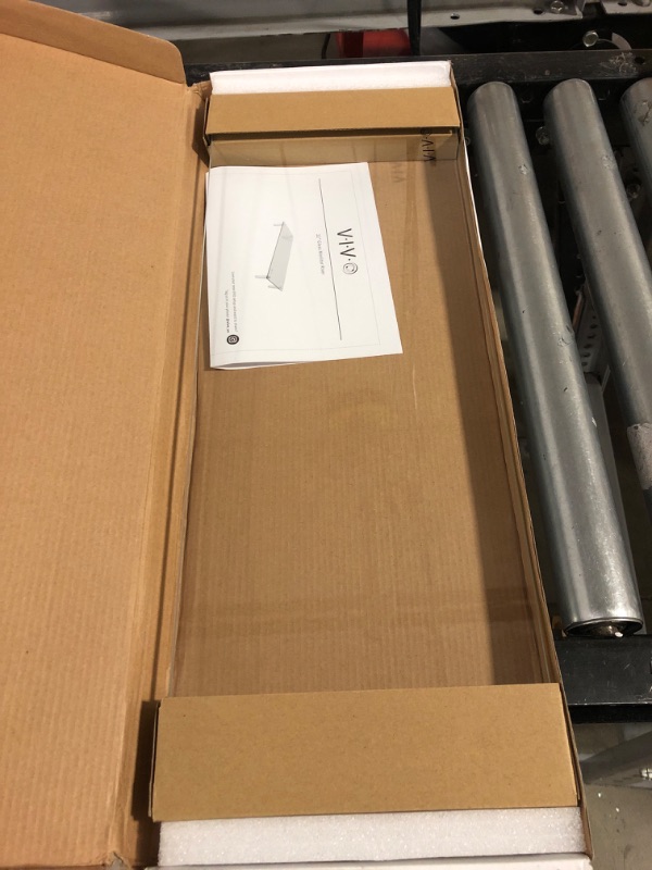 Photo 1 of VIVO Glass Ergonomic Tabletop Riser, Standard Desktop Universal Straight Stand for Computer Monitor, LCD LED TV, Monitor, Laptop, Notebook, and More, STAND-V000R
