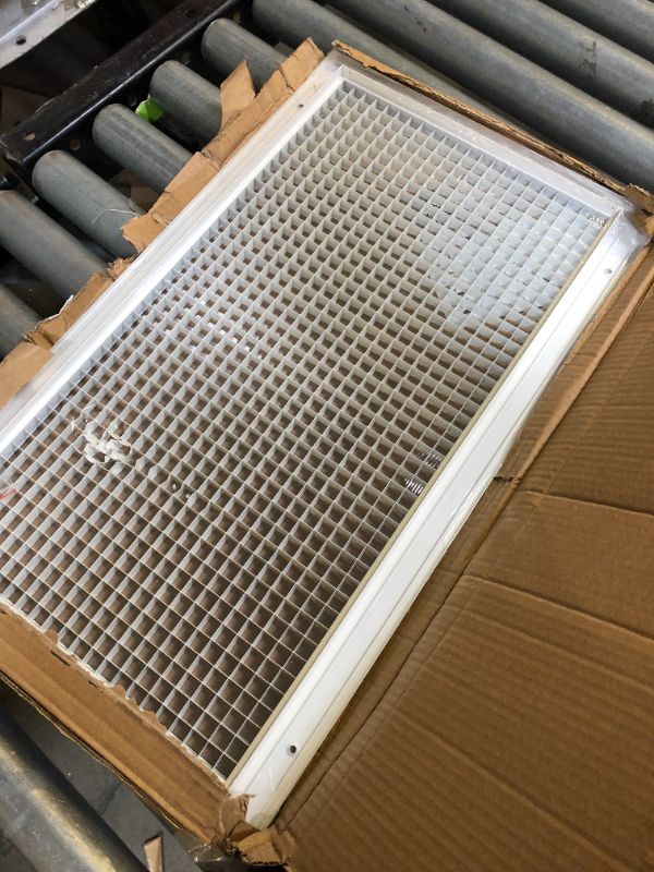 Photo 2 of 12" x 22" or 22" x 12" Cube Core Eggcrate Return Air Grille - Aluminum Rust Proof - HVAC Vent Duct Cover - White [Outer Dimensions: 14.75] 12 x 22 Return Grille