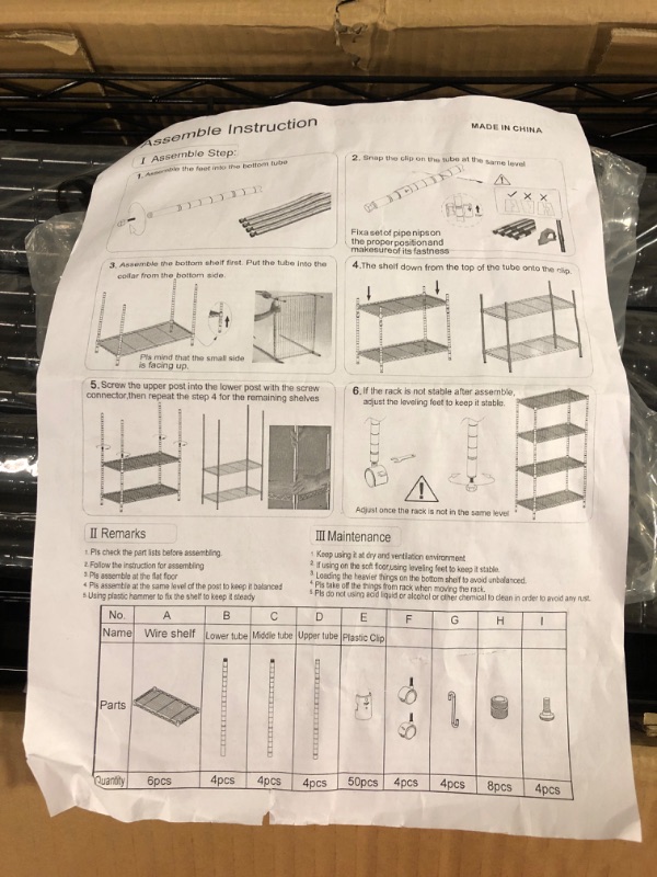 Photo 3 of  Metal Shelf with 4 Tier Adjustable Layer Rack