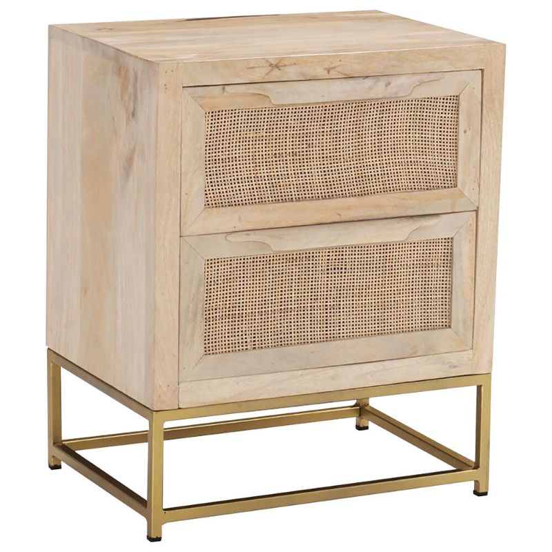 Photo 1 of 37B Urban Boho Raphael Side Table in Natural and Gold
