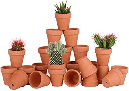 Photo 1 of 24pcs Small Mini Clay Pots, 2.5'' Terracotta Pot Clay Ceramic Pottery Planter, Cactus Flower Terra Cotta Pots, Succulents Nursery Pots, with Drainage Hole, for Indoor/Outdoor Plants, Crafts,Wedding