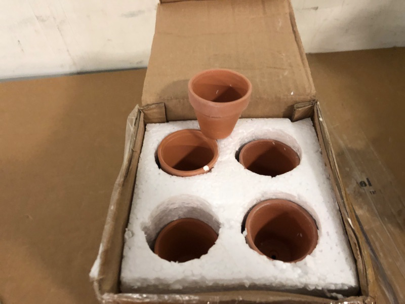 Photo 2 of 24pcs Small Mini Clay Pots, 2.5'' Terracotta Pot Clay Ceramic Pottery Planter, Cactus Flower Terra Cotta Pots, Succulents Nursery Pots, with Drainage Hole, for Indoor/Outdoor Plants, Crafts,Wedding