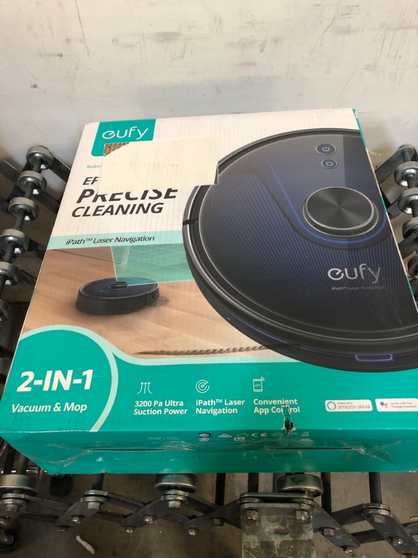 Photo 2 of eufy RoboVac L35 Hybrid Robot Vacuum and Mop with 3,200Pa Ultra Strong Suction, iPath Laser Navigation, Multi Floor Mapping, Advanced App Control, Controllable Water Tank, Compatible with Alexa
