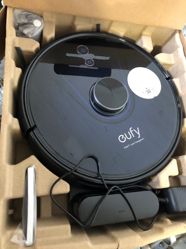 Photo 3 of eufy RoboVac L35 Hybrid Robot Vacuum and Mop with 3,200Pa Ultra Strong Suction, iPath Laser Navigation, Multi Floor Mapping, Advanced App Control, Controllable Water Tank, Compatible with Alexa
