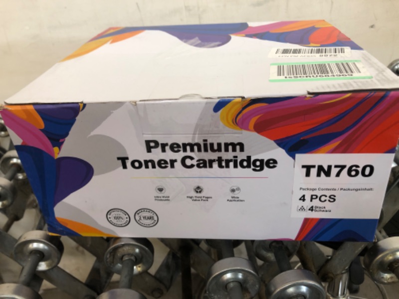 Photo 3 of E-Z Ink (TM Compatible Toner Cartridge Replacement for Brother TN760 TN-760 TN730 to Use with HL-L2350DW HL-L2395DW HL-L2390DW HL-L2370DW MFC-L2750DW MFC-L2710DW DCP-L2550DW (Black,4 Pack)
