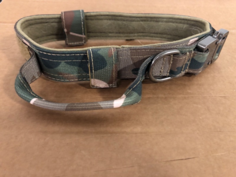 Photo 1 of 2" Inch Tactical Dog Collar - for Large Dogs Heavy Duty Quick Release Metal Buckle Integrated D-Ring -