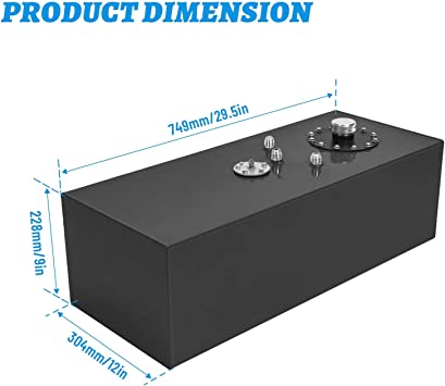 Photo 1 of 15 Gallon 60L Top-Feed Fuel Cell Gas Tank Can,Universal Aluminum Racing Street Drift Strip Fuel Tank with Level Sender and Removable Mount Cap,Black