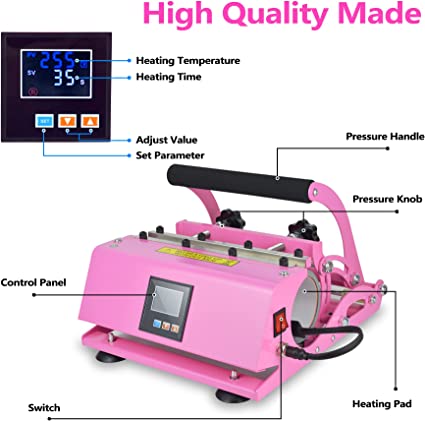 Photo 1 of 0 OZ Tumbler Heat Press Machine, 110V Mug and Tumbler Heat Press for 30 OZ 20 OZ 16 OZ 15 OZ 11 OZ Skinny Straight Tumbler Mug Sublimation Transfer, Cups Heat Press with Heat Resistant Tape & Gloves