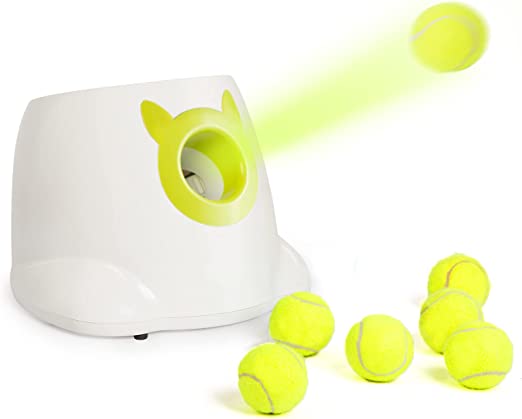 Photo 1 of Automatic Ball Launcher for Dog, 5PCS 2 Inches Balls Included (White)