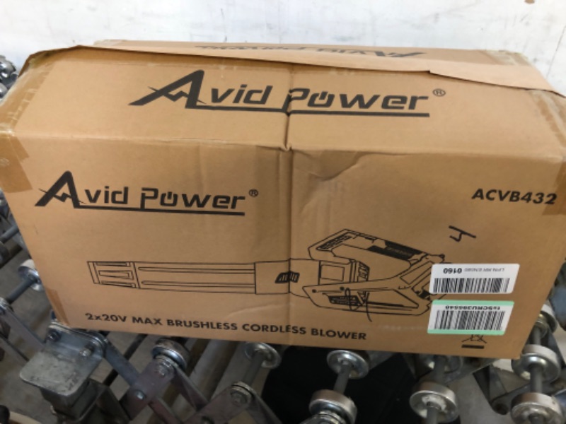 Photo 1 of AVID POWER 40V Cordless Leaf Blower, Brushless Electric Leaf Blower 485-CFM 130-MPH, Battery Powered Blower with Two 2.0Ah Batteries, 1-Hour Fast Charger, 4 Speeds and Turbo Function