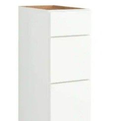 Photo 1 of 12" Drawer Bath Vanity Cabinet -White. Dimensions: H 34.5 in, W 12 in, D 21 inOur Hampton Bay Shaker Assembled 12 in. x 34.5 in. x 21 in