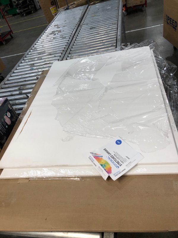 Photo 2 of **SEE NOTES**GOTIDEAL Stretched Canvases for Painting, 36x48" Inch Set of 2, Primed White - 100% Cotton Blank Art Large Canvas Boards for Painting for Acrylic Pouring, Oil Paint Dry & Wet Art Media White 36"x48"