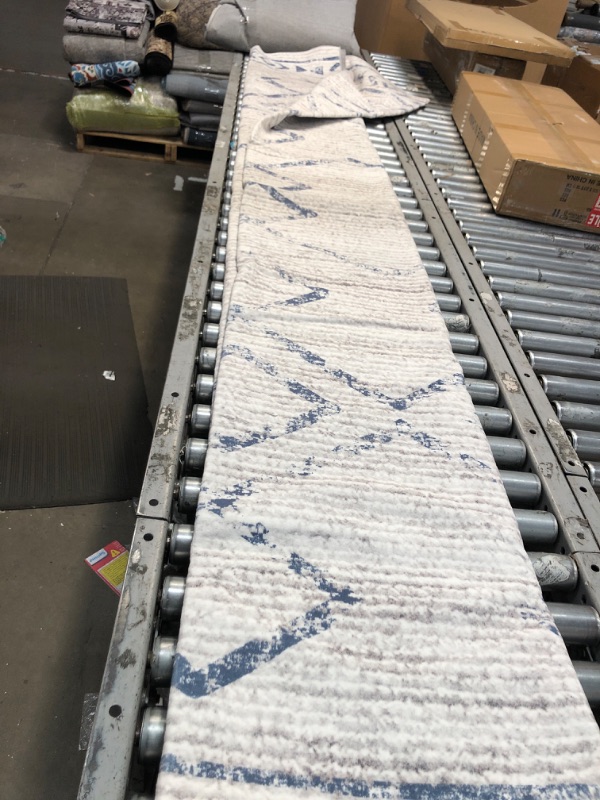 Photo 1 of ***USED AND DIRTY - SEE PICTURES - NO PACKAGING***
jinchan Area Rug 8x10 Moroccan Rug Living Room Rug Washable Geometric Blue