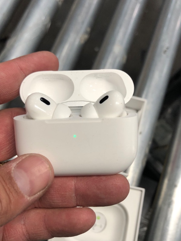 Photo 4 of Apple AirPods Pro (2nd Gen) Wireless Earbuds, Up to 2X More Active Noise Cancelling, Adaptive Transparency, Personalized Spatial Audio MagSafe Charging Case (Lightning) Bluetooth Headphones for iPhone
