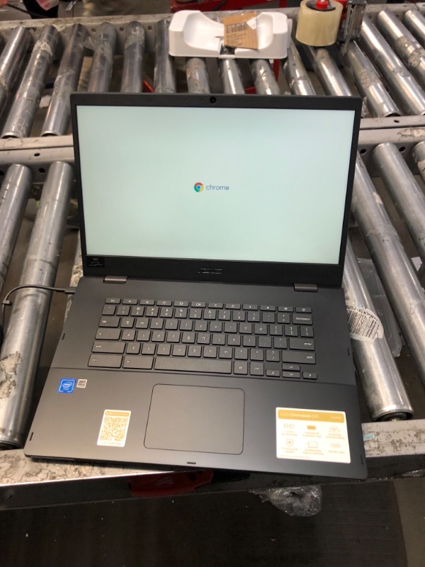 Photo 4 of ASUS Chromebook CX1, 15.6" Full HD NanoEdge Display, Intel Celeron N3350 Processor, 64GB eMMC Storage, 4GB RAM, Spill-Resistant Keyboard, Chrome OS, Mineral Gray, CX1500CNA-WS44F
