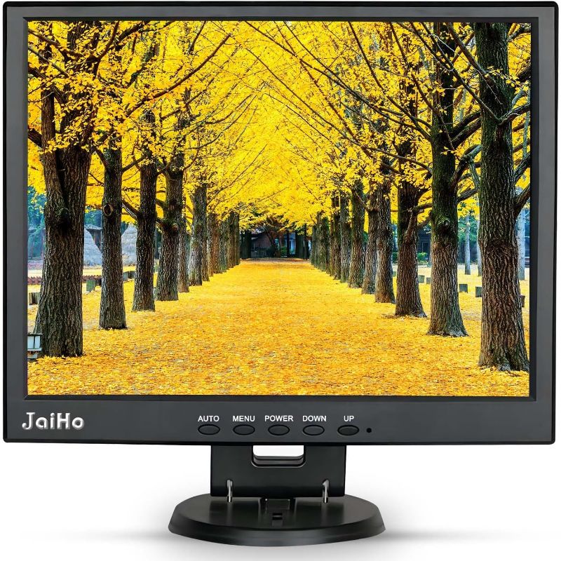 Photo 1 of JaiHo 15 Inch LCD Monitor Display - 1024x768 Resolution HDMI PC Monitor Color Screen, Home Security Monitor with VGA/HDMI/BNC/AV/USB Earphone Input, Built-in Dual Speakers
