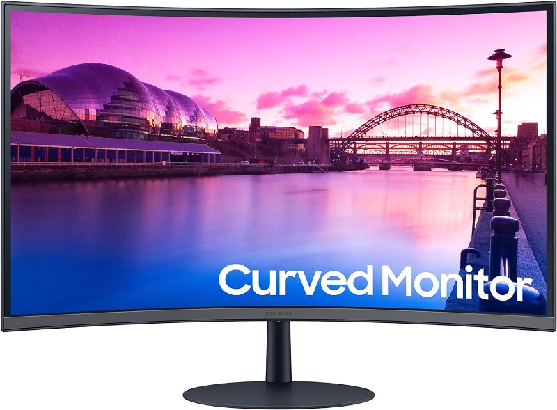 Photo 1 of SAMSUNG 32-Inch S39C Series FHD Curved Gaming Monitor, 75Hz, AMD FreeSync, Game Mode, Advanced Eye Comfort, Frameless Display, Built in Speakers, Slim Metal Stand, LS32C392EANXGO, 2023, Black
