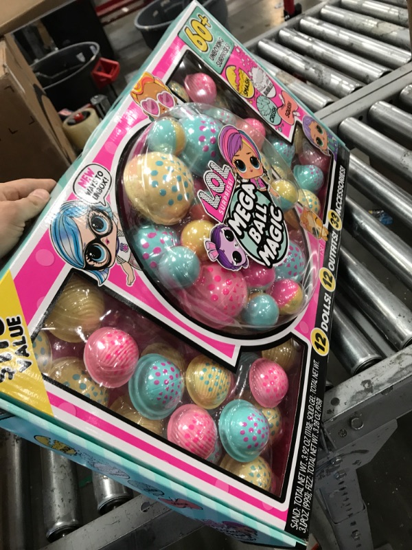 Photo 2 of L.O.L. Surprise! Mega Ball Magic - 12 Collectible Dolls, 60+ Surprises, 170 Value, 4 Unboxing Experiences, Squish Sand, Bubbles, Gel Crush, Shell Smash, Fashions Limited Edition Gift,Girls 3+