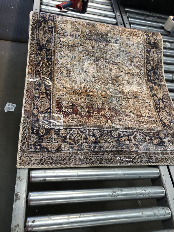 Photo 2 of **MINOR DAMAGE SEE NOTES**
LOLOI II Layla Olive/Charcoal 2 Ft. 3 in. X 3 Ft. 9 in. Distressed Oriental Printed Area Rug, OLIVE / CHARCOAL