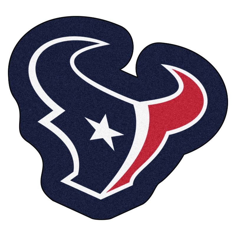 Photo 1 of FanMats® 20971 - Houston Texans 36" x 48" Mascot Floor Mat with "Texans" Logo
