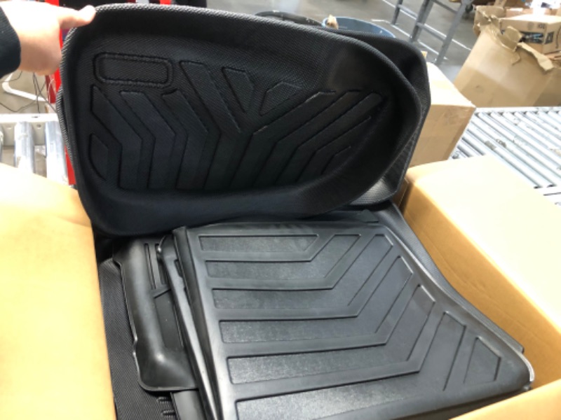 Photo 2 of (6 Pack) Tesla Model Y Floor Mats 2023 2022 2021 2020 3D Full Cover Front Rear Trunk Mats Custom Fits Floor Liners for Tesla Model Y Accessories All-Weather Protect Rear Cargo Liner Mats Model Y ?6 Pack?Floor+Cargo+Trunk Mats