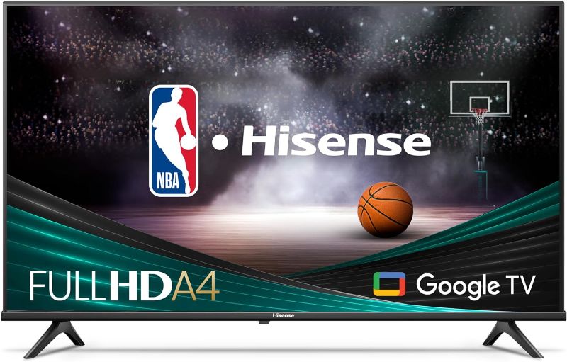 Photo 1 of Hisense 32-Inch Class A4 Series FHD 1080p Google Smart TV (32A4K, 2023 Model) - DTS Virtual: X, Game & Sports Modes, Chromecast Built-in, Alexa Compatibility
