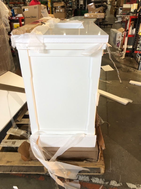 Photo 4 of 
Home Decorators Collection
Bellington 42 in. W x 22 in. D x 34 in. H Bath Vanity in White with White Engineered Stone Top
