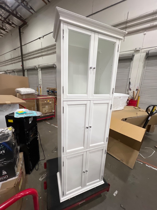 Photo 2 of Hampton Harbor Tall Cabinet 25 in. W in White