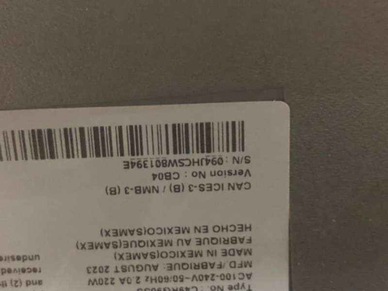 Photo 9 of **MINOR DAMAGE**   SAMSUNG Odyssey CRG Series 49-Inch Dual QHD (5120x1440) Gaming Monitor, 120Hz, Curved, QLED, HDR, Height Adjustable Stand, Radeon FreeSync (LC49RG90SSNXZA) 49-inch Dual QHD, 120Hz HDMI and DP Cable Included