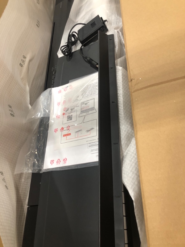 Photo 1 of **DOES NOT INCLUDE FURNITURE STAND**    Yamaha P125A, 88-Key Weighted Action Digital Piano with Power Supply and Sustain Pedal, Black (P125AB) & L125B Wooden Furniture Stand for P125B,Black Black 88-Key Piano + Wooden Furniture Stand
