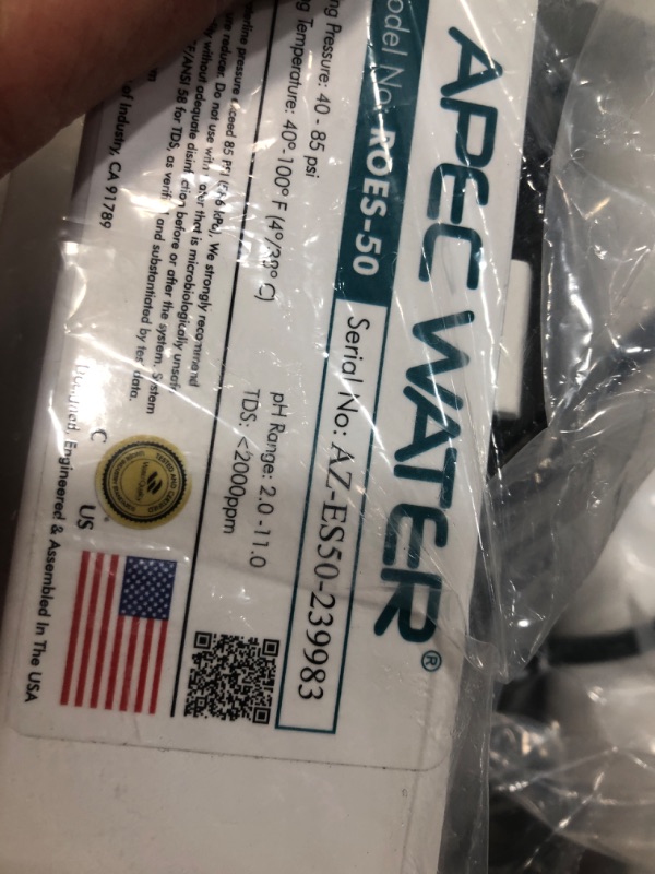 Photo 5 of **MISSING PARTS**  APEC Water Systems ROES-PH75 Top Tier Alkaline Mineral pH+ 75 GPD Certified Reverse Osmosis System + APEC Sparkle Premium Soda Maker RO System + Soda Maker