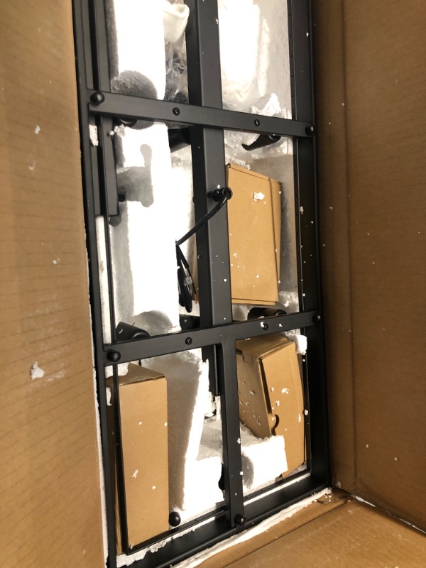 Photo 1 of DUNFIZZ Luxury Rectangular Crystal Chandeliers Lighting 14-Light Modern Chandelier Rectangle Chandelier Lamp Fixture for Dining Room Kitchen Island Bar, 46" L46" W12"