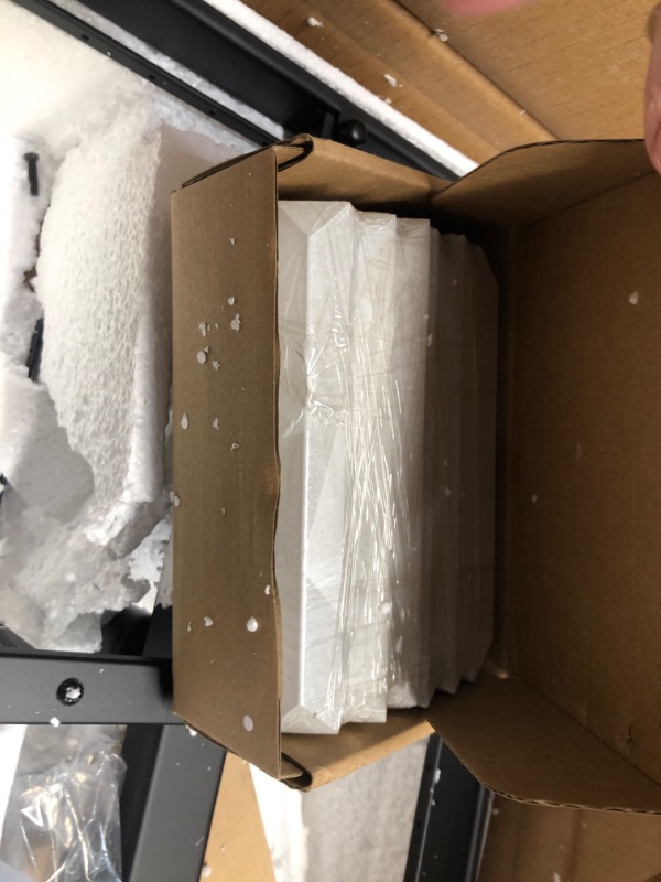 Photo 1 of DUNFIZZ Luxury Rectangular Crystal Chandeliers Lighting 14-Light Modern Chandelier Rectangle Chandelier Lamp Fixture for Dining Room Kitchen Island Bar, 46" L46" W12"