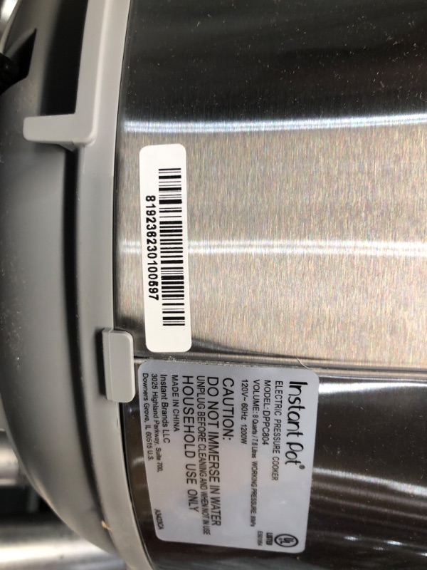 Photo 4 of **USED DIRTY NEEDS CLEANING OTHERWISE LOOKS NEW** Instant Pot Duo Plus, 8-Quart Whisper Quiet 9-in-1 Electric Pressure Cooker, Slow Cooker, Rice Cooker, Steamer, Sauté, Yogurt Maker, Warmer & Sterilizer, App With Over 800 Recipes, Stainless Steel 8QT Duo 