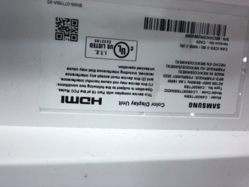 Photo 1 of SAMSUNG 49" Odyssey Neo G9 G95NA Gaming Monitor, 4K UHD Mini LED Display, Curved Screen, 240Hz, 1ms, G-Sync and FreeSync Premium Pro, LS49AG952NNXZA, White & Black Black & White 49-inch Neo G9 G-Sync and FreeSync 240Hz