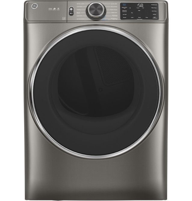 Photo 1 of GE 7.8 cu.ft. Smart Front Load Electric Dryer in Carbon Graphite with Steam and Sanitize