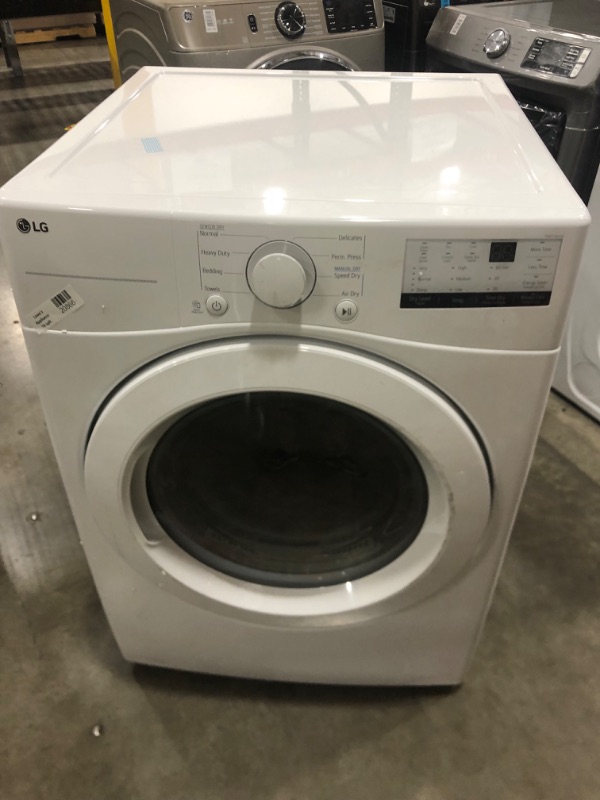 Photo 5 of SCRATCHED DOOR**LG 7.4-cu ft Stackable Electric Dryer (White) ENERGY STAR
