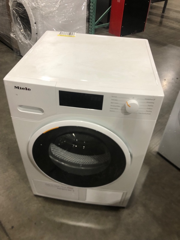 Photo 5 of Miele T1 Series 4.02-cu ft Stackable Ventless Smart Electric Dryer (Lotus White) ENERGY STAR

