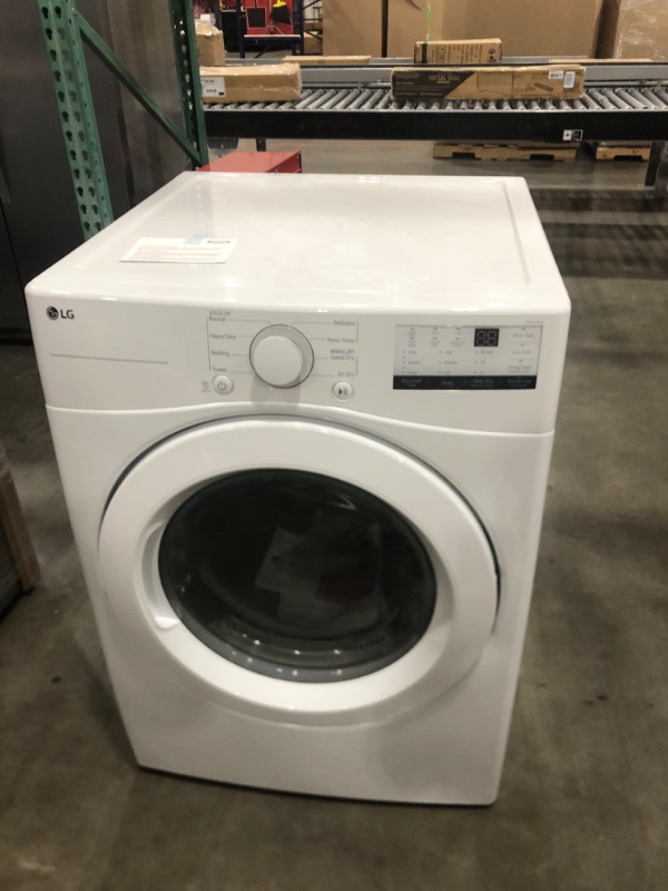 Photo 4 of LG 7.4-cu ft Stackable Electric Dryer (White) ENERGY STAR
