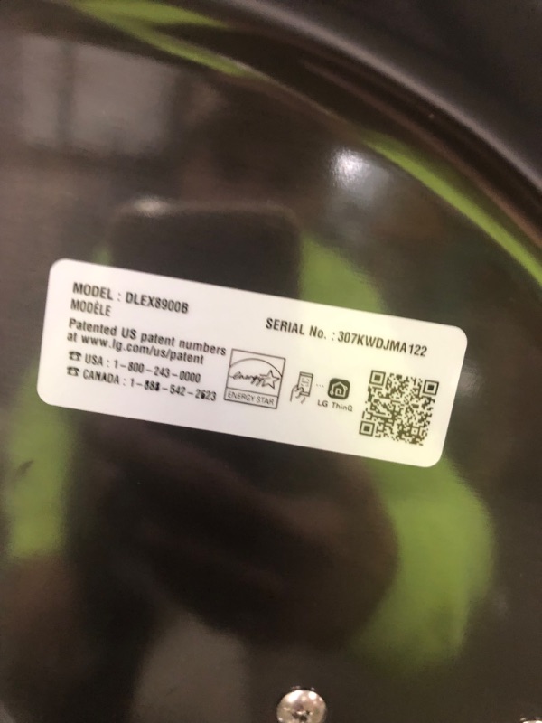 Photo 1 of LG TurboSteam 9-cu ft Stackable Steam Cycle Electric Dryer (Black Steel) ENERGY STAR
