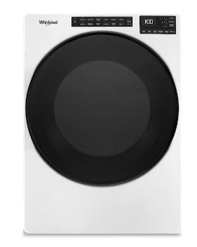 Photo 1 of SCRATCHED FRONT BOTTOM**Whirlpool 7.4-cu ft Stackable Electric Dryer (White) ENERGY STAR
