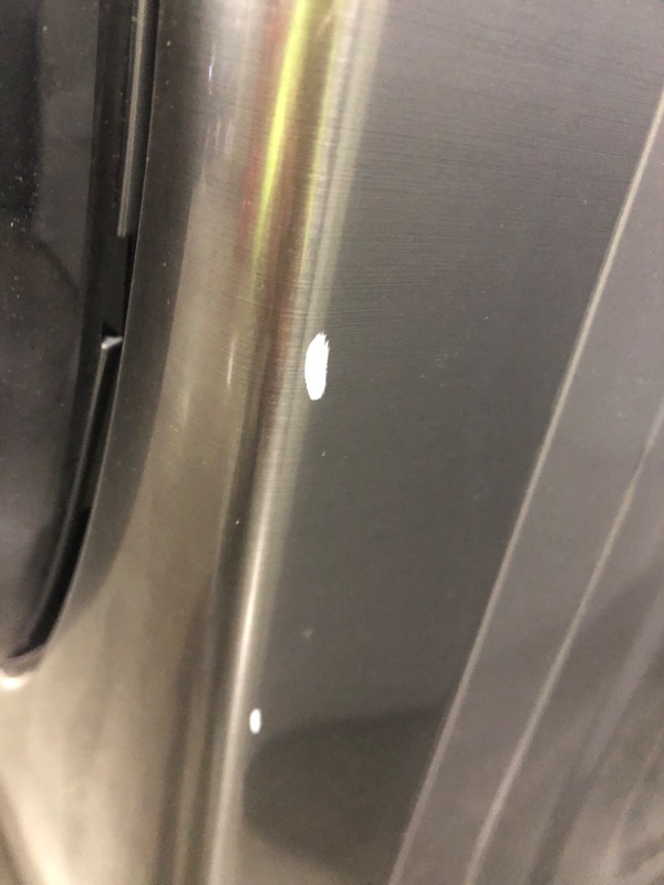 Photo 6 of DENTED/SCRATCHED/COSMETIC DAMAGES TO EDGE**Samsung 7.5-cu ft Stackable Steam Cycle Smart Electric Dryer (Platinum)
