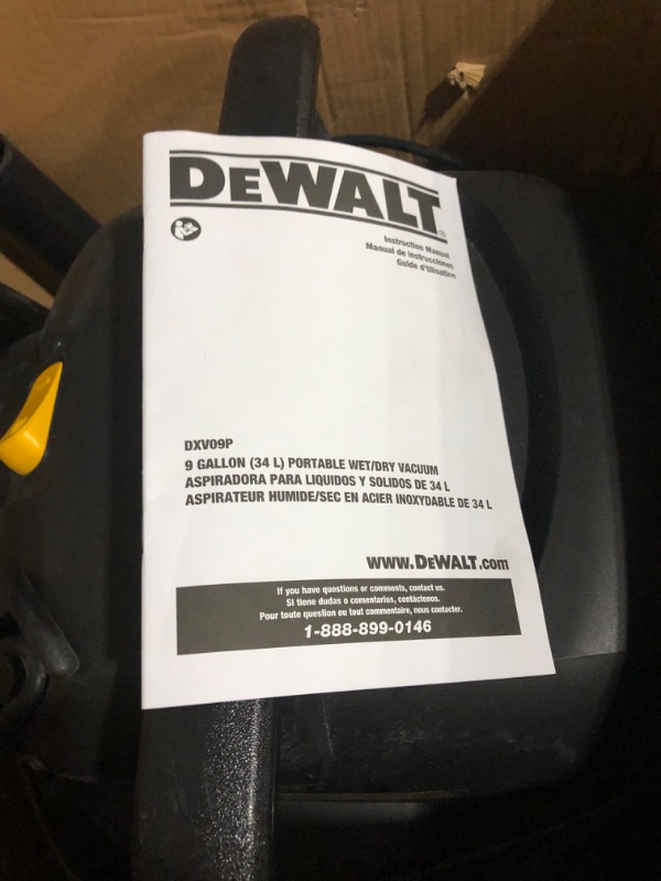 Photo 4 of *parts* *see clerk notes* DEWALT Stealthsonic Quiet 12-Gal 5.5-HP Corded Wet/Dry Shop Vac