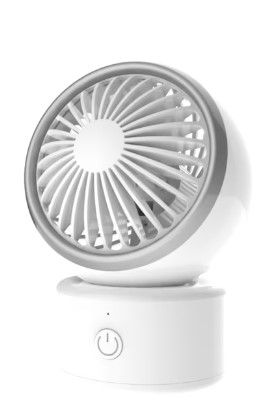 Photo 1 of Style Selections 4-in 3-Speed Indoor White Oscillating Desk Fan
