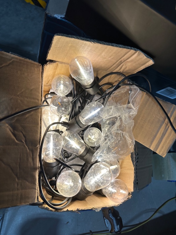 Photo 3 of 15-Light Outdoor/Indoor 48 ft. Plug-in Globe Bulb LED String Lights with S14 Single Filament Bulbs
